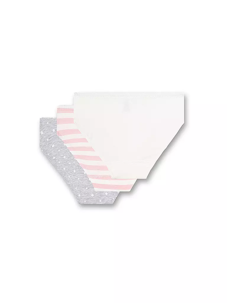 SANETTA | Bragas para niña, paquete de 3, gris claro jaspeado | Gris claro
