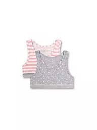 SANETTA | Bustier para niña, paquete de 2, gris claro | Gris claro