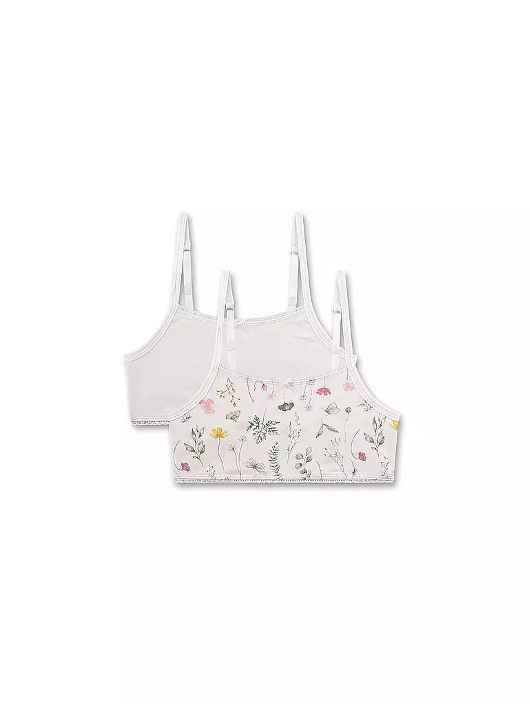 SANETTA | Bustier para niña, paquete de 2 whitepebb | Crema