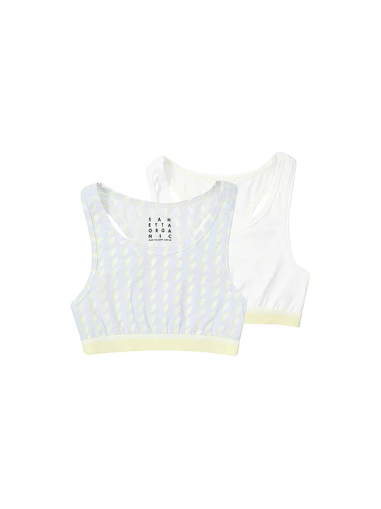 SANETTA | Bustier para niña, paquete de 2 | Azul claro
