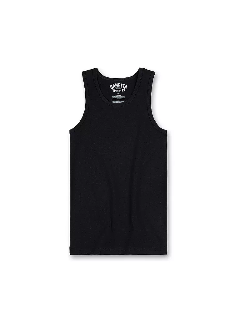 SANETTA | Camiseta interior Essentials negra para niño | schwarz