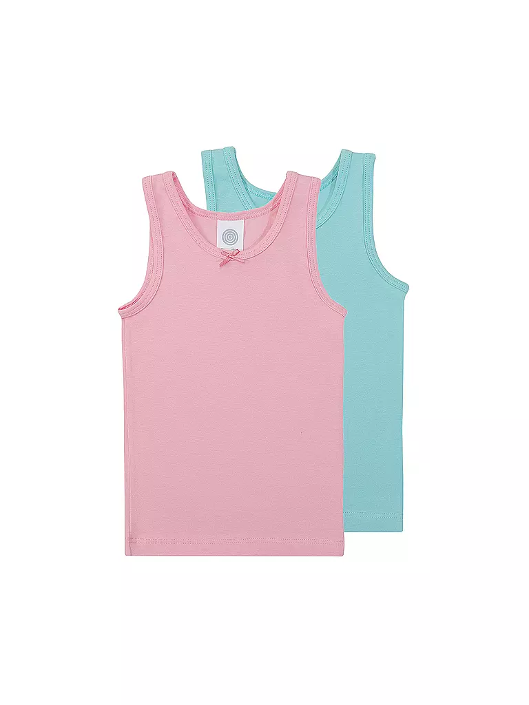 SANETTA | Camiseta interior para niña, paquete de 2, sweety | Azul claro