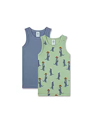 SANETTA | Camisetas interiores para niño, paquete de 2, verde jade | Verde claro
