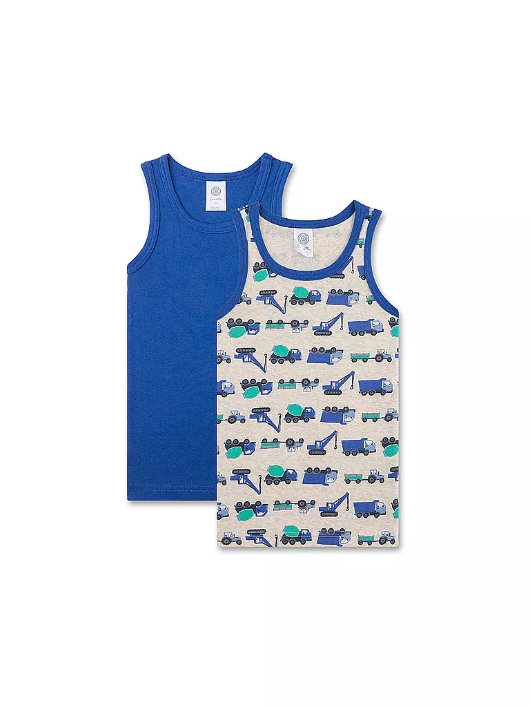 SANETTA | Pack de 2 camisetas interiores para niño nature melange | Azul
