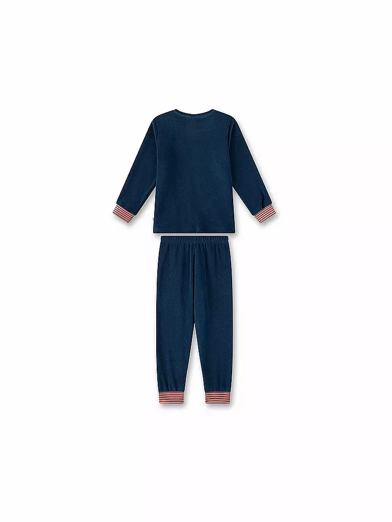 SANETTA | Pijama de niña
Marca: SANETTA
Color: azul oscuro
Categorías: Moda, Niños, Niñas

Longitud de la manga: Manga larga
Escote: Cuello redondo
Material: Algodón, Mezcla
Estampado: Estampado
Corte (Prenda superior): Regular
Detalles: Inserto de contraste / | 