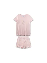 SANETTA | Pijama de niña de 2 piezas, camiseta y shorts | Rosa