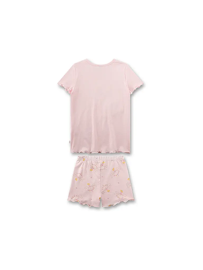 SANETTA | Pijama de niña de 2 piezas, camiseta y shorts | Rosa