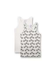 SANETTA | Top de niña - Camiseta interior, paquete de 2, white pebb | Crema