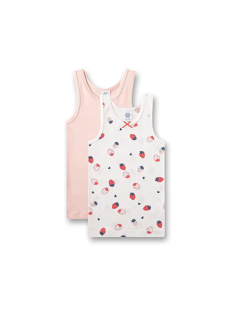 SANETTA | Top de niña - Camiseta interior, paquete de 2, white pebb | Crema