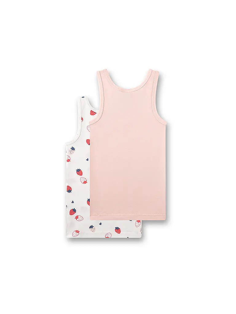 SANETTA | Top de niña - Camiseta interior, paquete de 2, white pebb | Crema