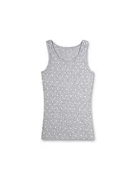 SANETTA | Top de niña - Camiseta interior gris claro jaspeado | Gris claro