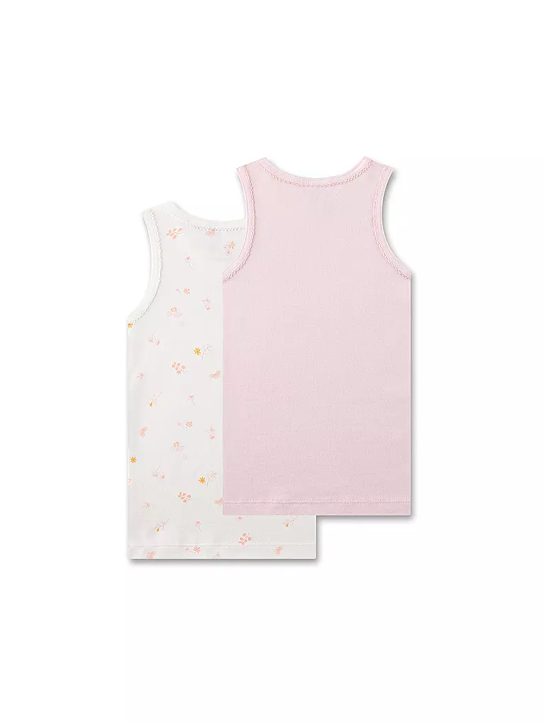 SANETTA | Top para niña, paquete de 2, white pebb | 