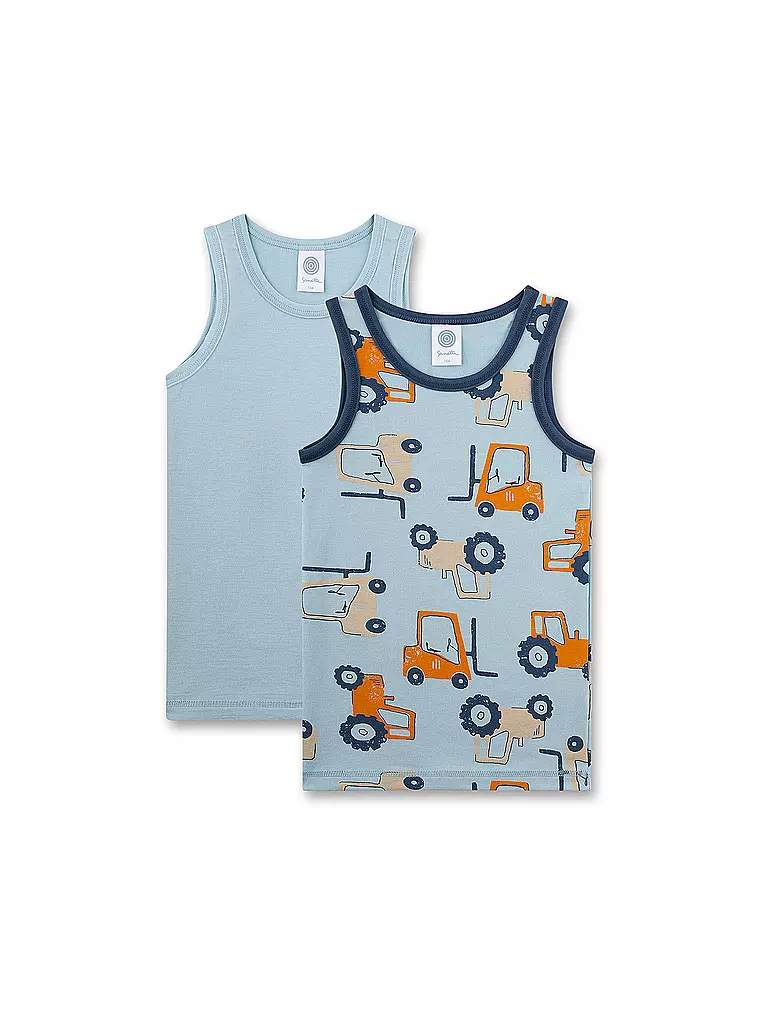 SANETTA | Top para niño, paquete de 2, azul pálido | Azul claro