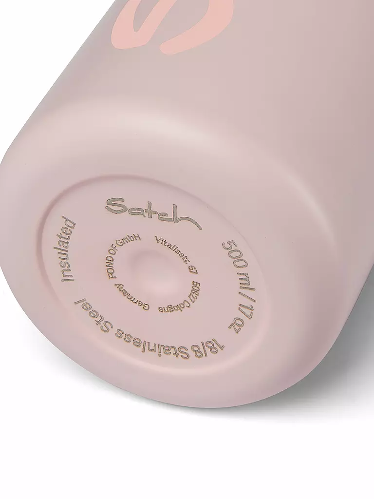 SATCH | Botella de agua de 0,5 l de acero inoxidable rosa | Rosa