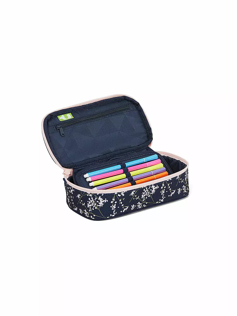 SATCH | Estuche escolar Blommy Breeze | Azul oscuro