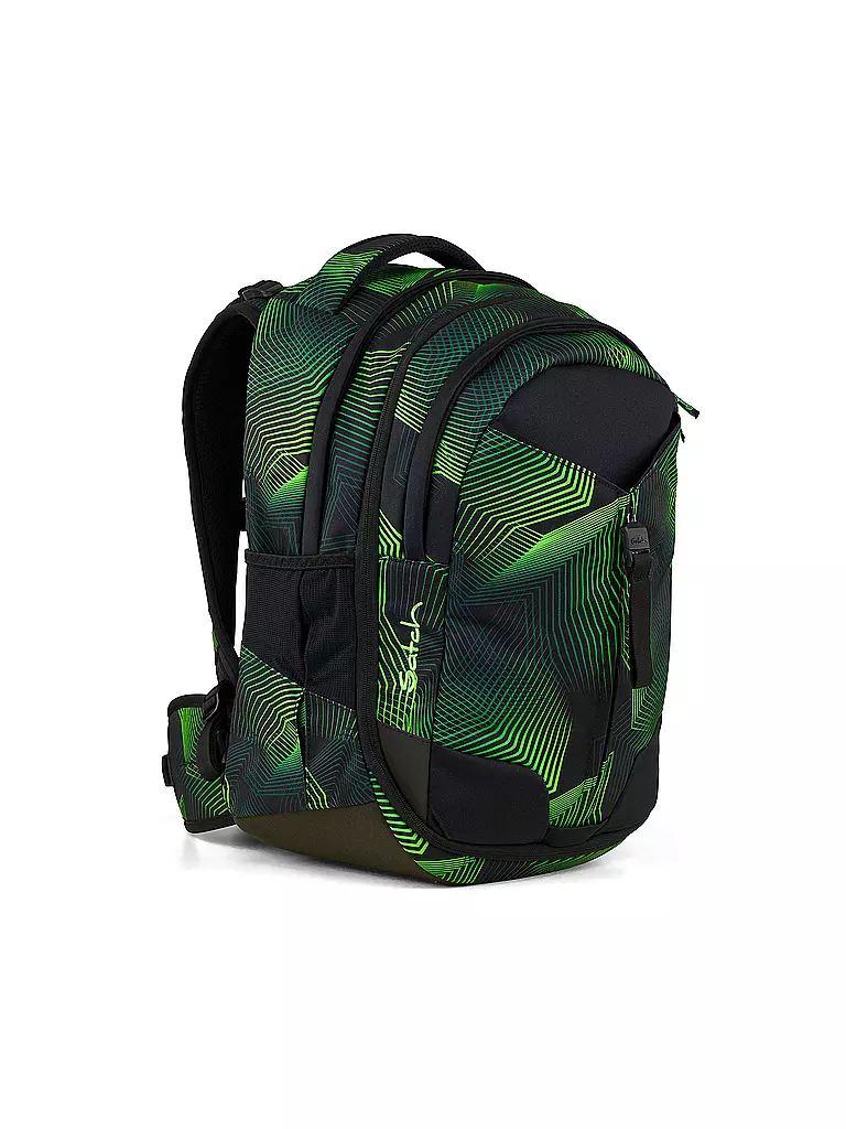 SATCH | Mochila escolar Match Seismic Green | Negro