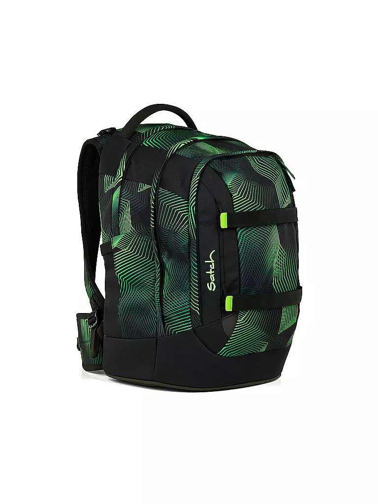 SATCH | Mochila escolar Pack Seismic Green | Negro