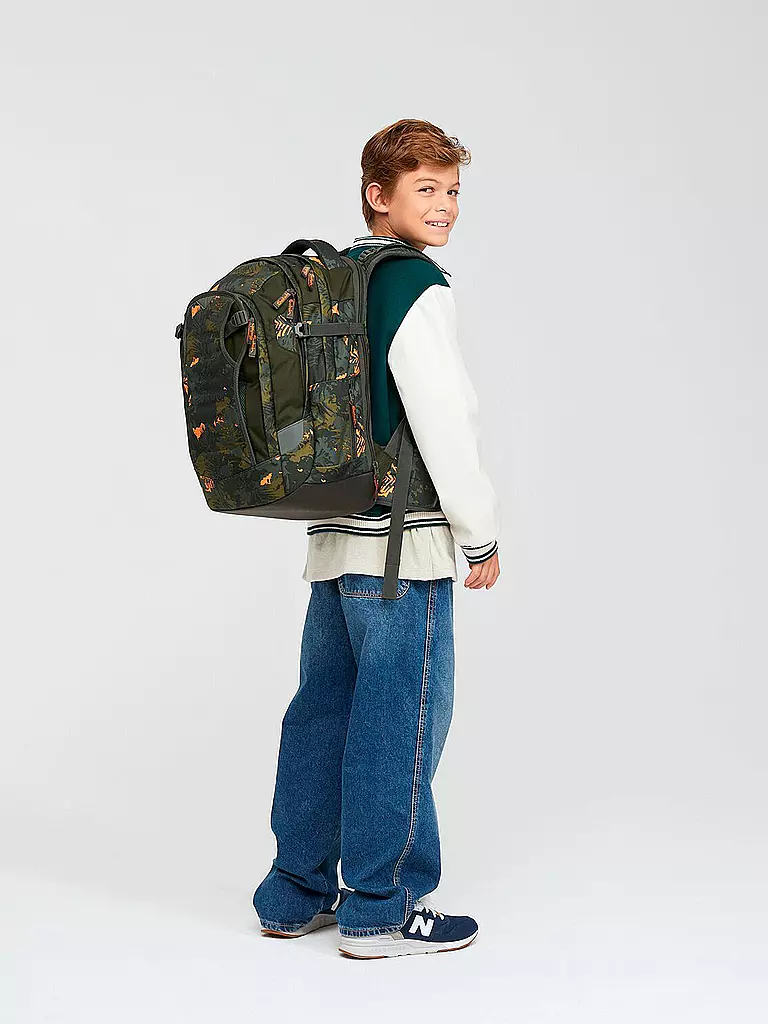 SATCH | Mochila escolar Satch Match Jurassic Jungle | Verde oscuro