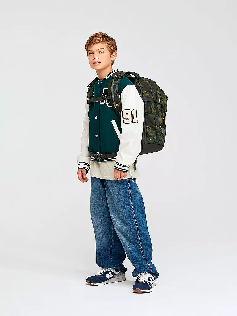 SATCH | Mochila escolar Satch Match Jurassic Jungle | Verde oscuro