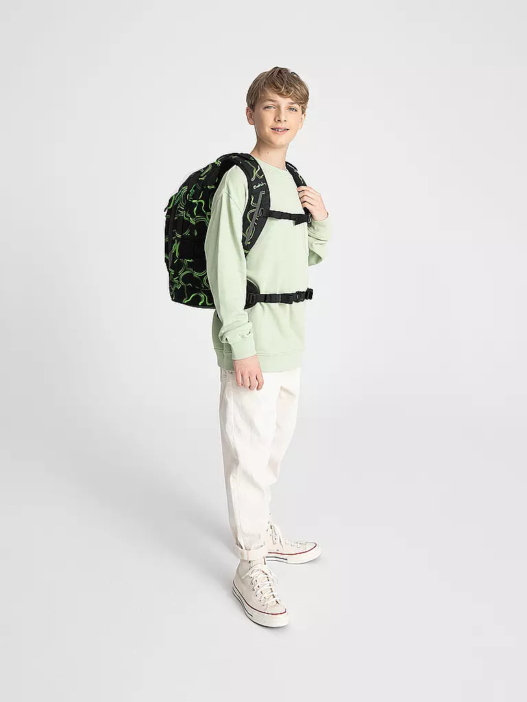 SATCH | Schulrucksack Pack - Green Supreme | Negro