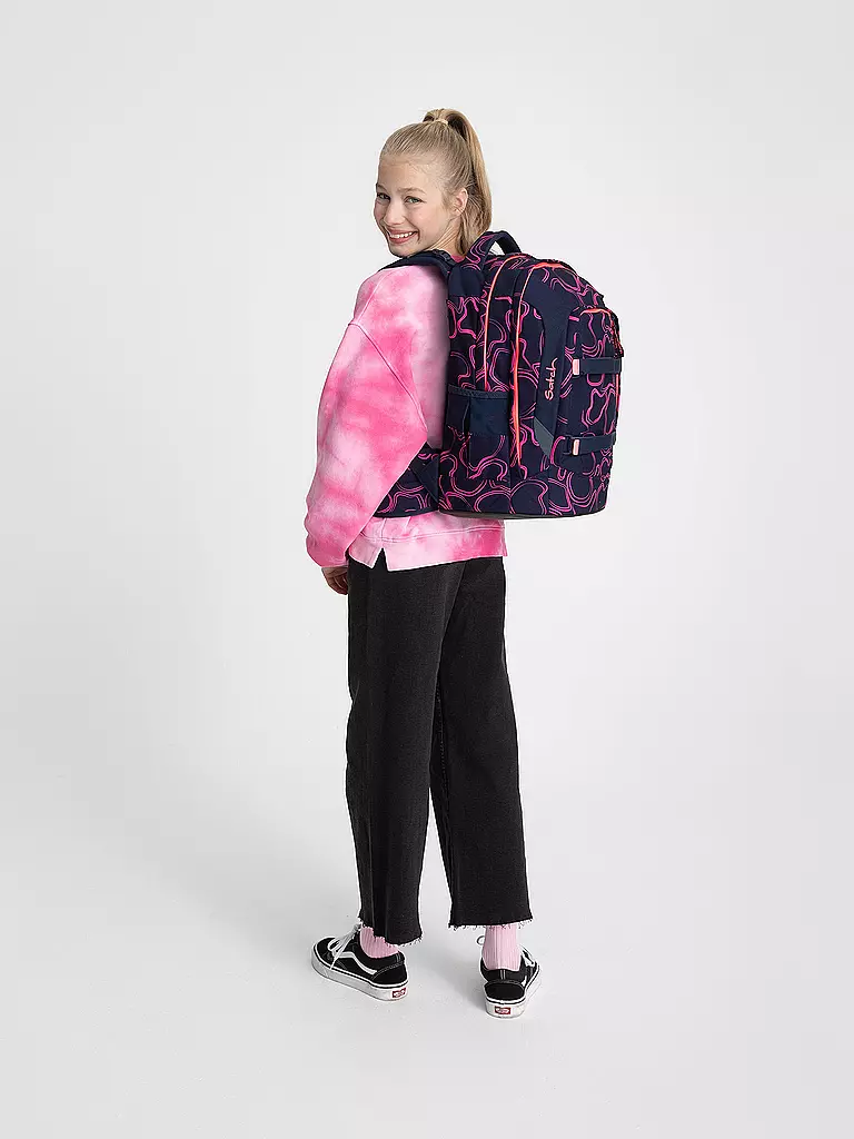 SATCH | Schulrucksack Pack - Pink Supreme | Azul oscuro
