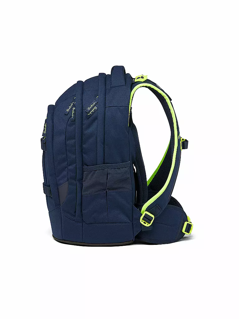 SATCH | Schulrucksack Pack - Toxic Yellow | Azul oscuro