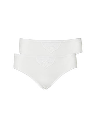 SCHIESSER | Bragas Tai "Cotton Essentials" Paquete de 2 (Blanco)