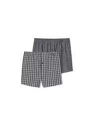 SCHIESSER | Boxershorts Paquete de 2 royal | Gris