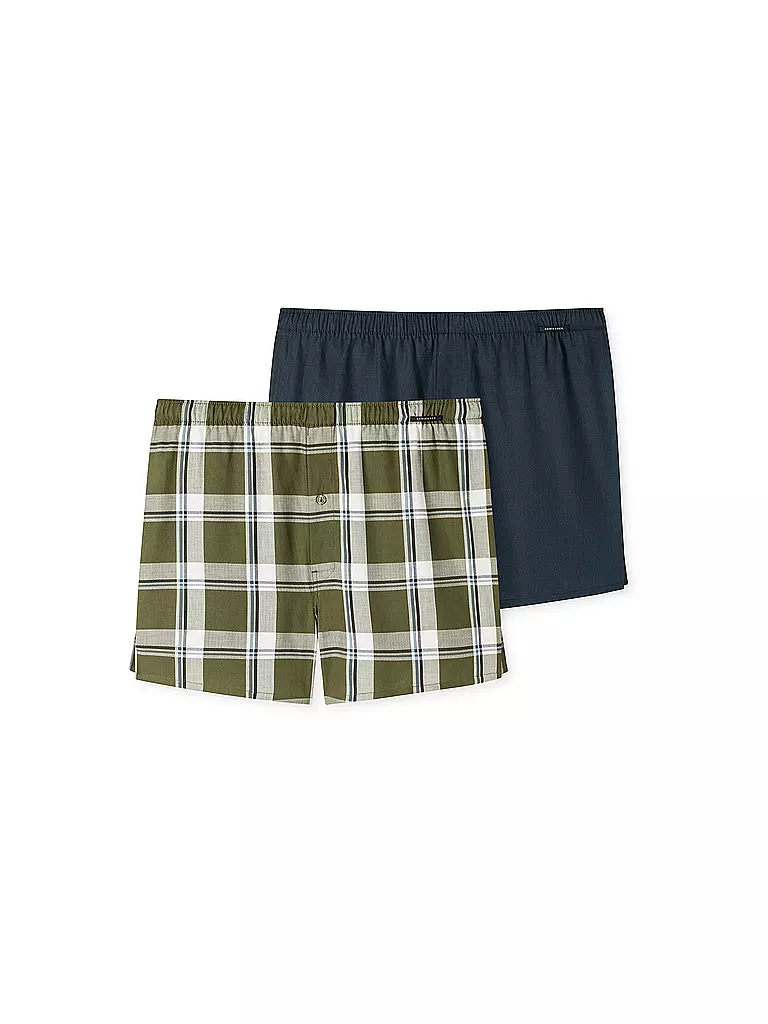 SCHIESSER | Boxershorts Paquete de 2 surtido 4 | Oliva