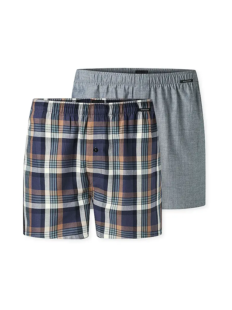 SCHIESSER | Boxershorts Paquete de 2 surtido 4 | Azul
