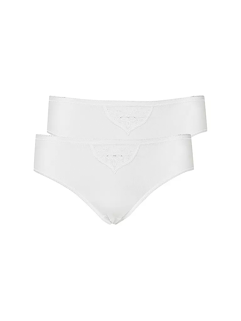 SCHIESSER | Bragas Tai "Cotton Essentials" Paquete de 2 (Blanco) | Blanco