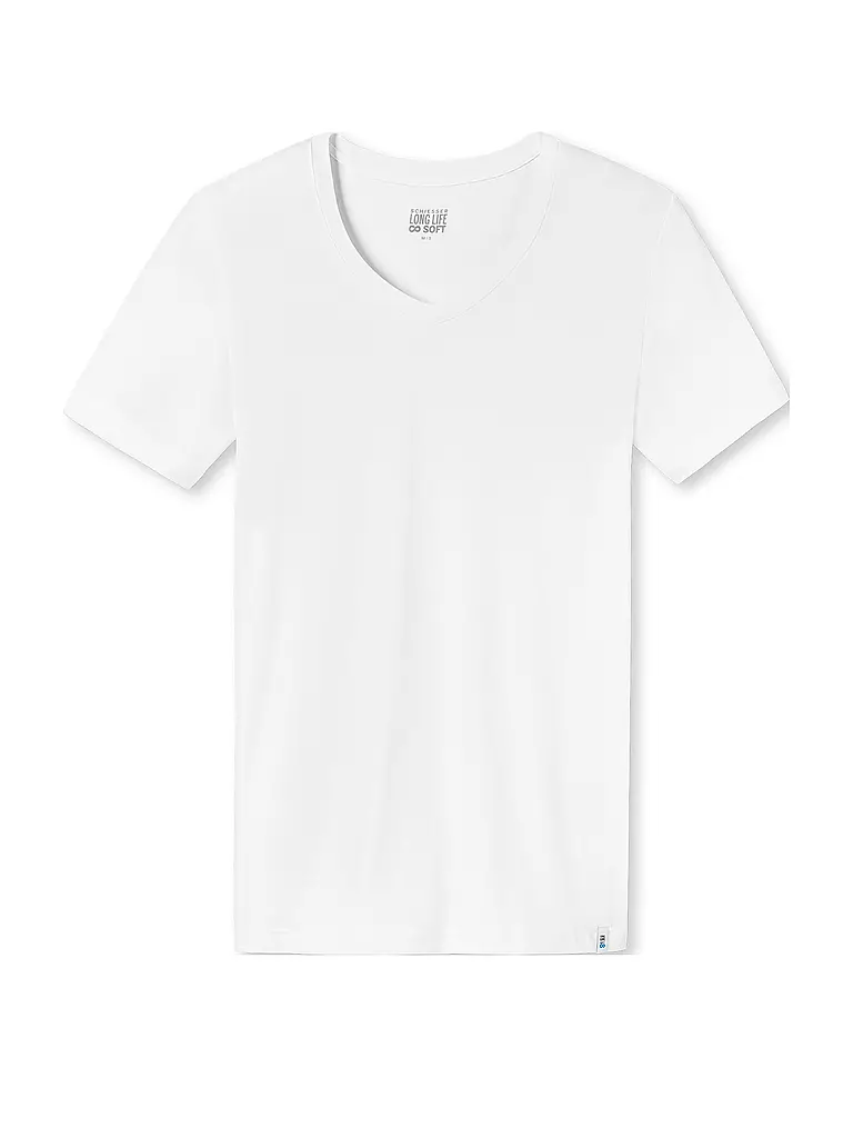 SCHIESSER | Camiseta "Long Life Soft" | Blanco