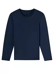 SCHIESSER | Camiseta de pijama de manga larga | Azul oscuro
