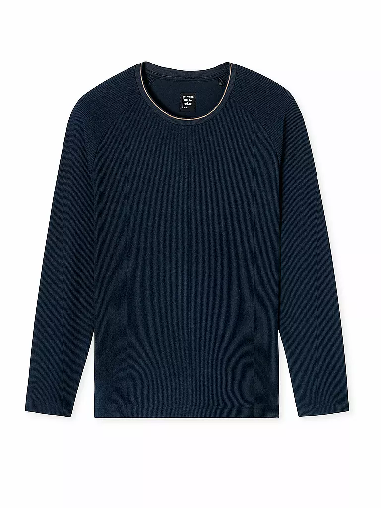 SCHIESSER | Camiseta de pijama de manga larga | Azul