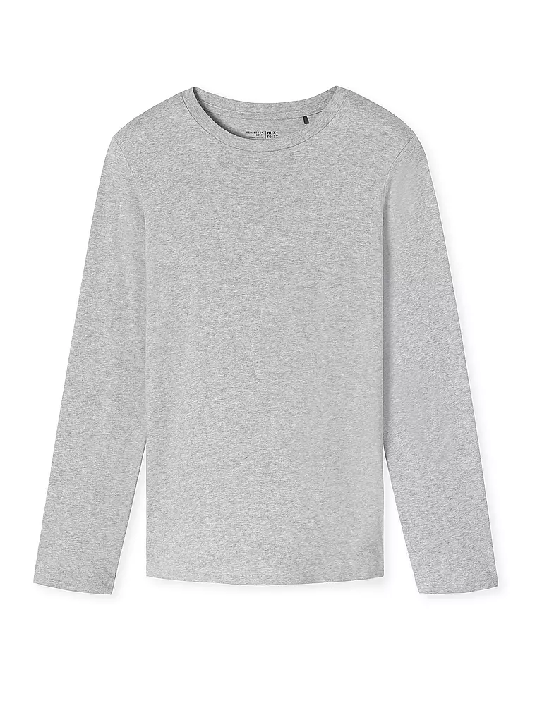 SCHIESSER | Camiseta de pijama de manga larga | Gris