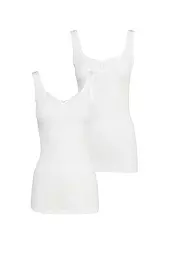 SCHIESSER | Camiseta interior, paquete de 2 | Blanco
