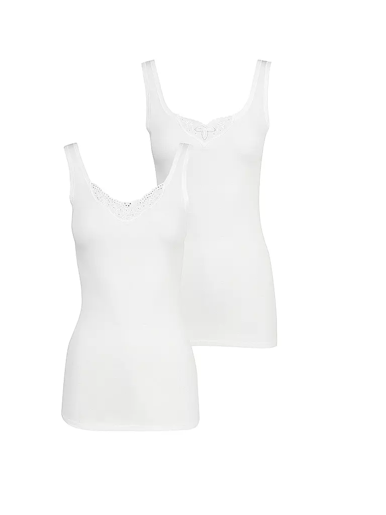 SCHIESSER | Camiseta interior, paquete de 2 | Blanco