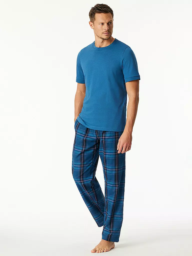 SCHIESSER | Camiseta Loungewear | Azul