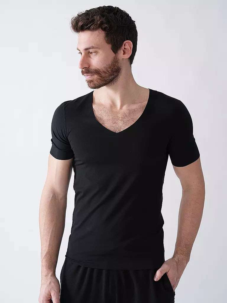 SCHIESSER | Camiseta | Negro