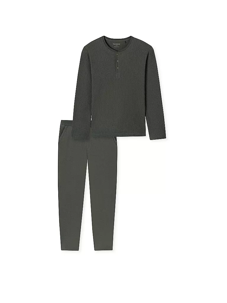 SCHIESSER | Pijama | Verde oscuro