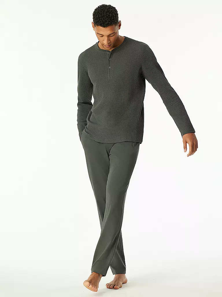 SCHIESSER | Pijama | Verde oscuro