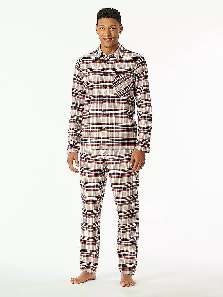 SCHIESSER | Pijama | Rojo oscuro