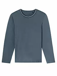 SCHIESSER | Pyjama Langarmshirt | Azul oscuro