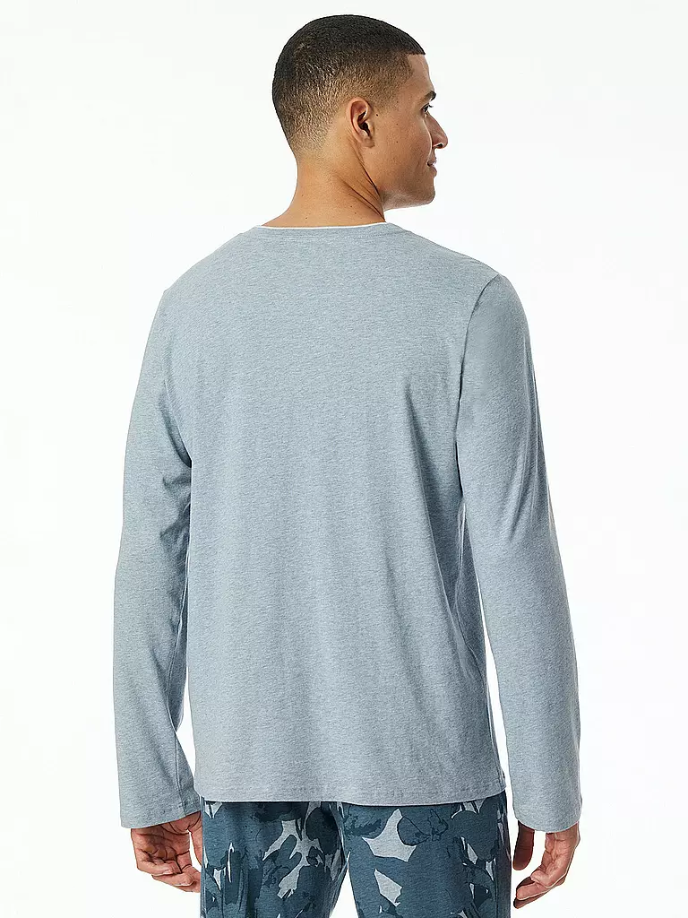 SCHIESSER | Pyjama Langarmshirt | Azul claro