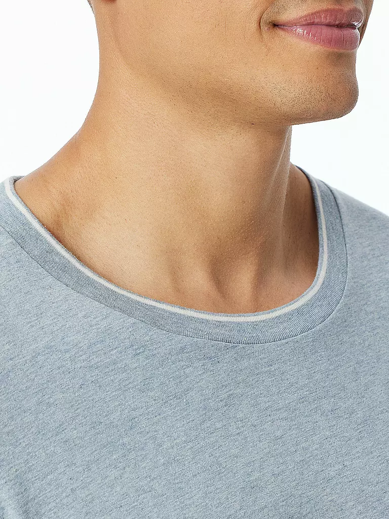 SCHIESSER | Pyjama Langarmshirt | Azul claro