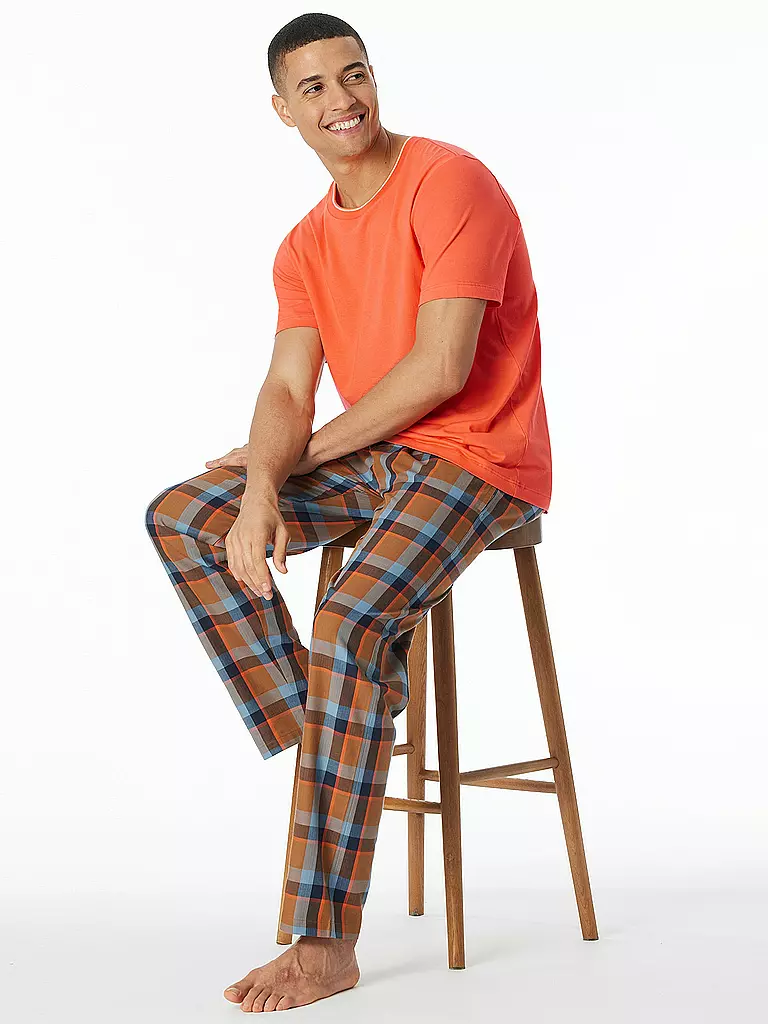 SCHIESSER | Pyjama T-Shirt | Naranja