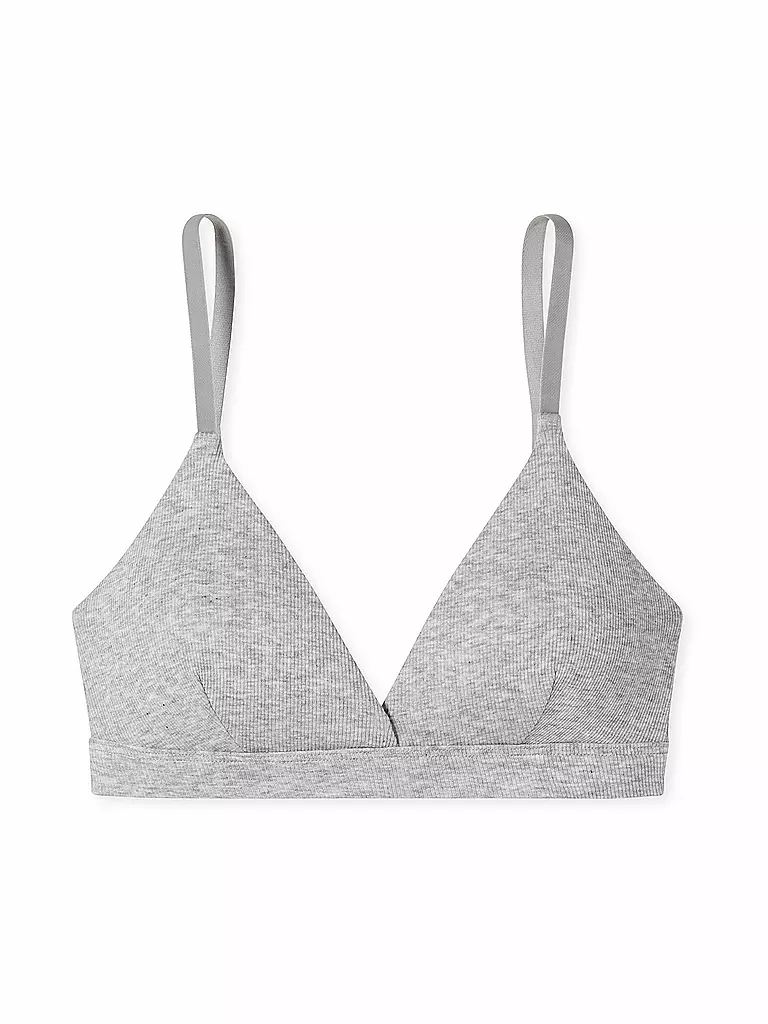 SCHIESSER | Sujetador con almohadillas extraíbles gris jaspeado | Gris claro