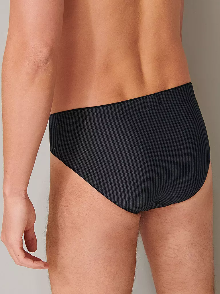SCHIESSER | Supermini-Slip "Long Life" azul y negro | 