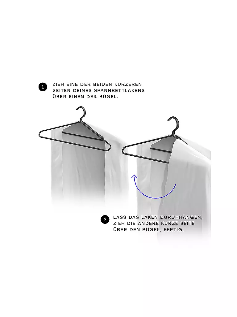 SCHLAFGUT | Lakenbügel LOOP 45,5cm Negro |