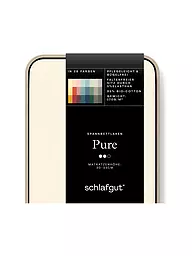 SCHLAFGUT | Sábana Bajera Ajustable de Jersey PURE 90x200cm Azul Claro S | Amarillo